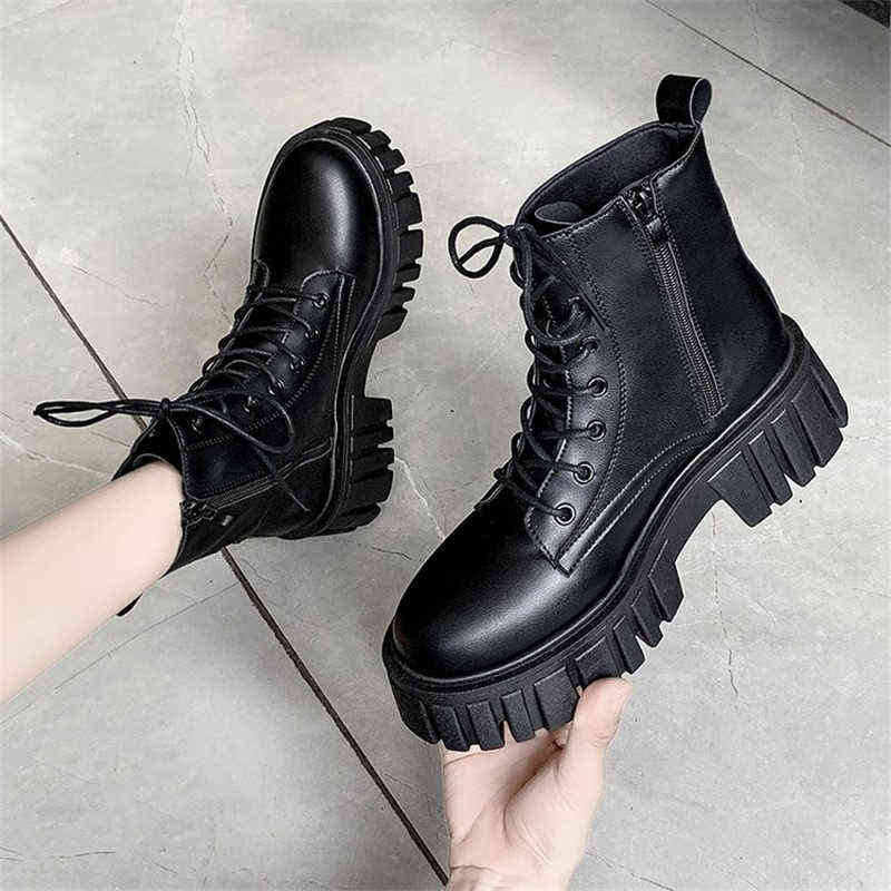 Lucyever Chunky Platform Ankle Boots Women Pu Leather Square Heels Combat Booties Female Black White Lace Up Short Boots Woman J220805
Lucyever Chunky Platform Ankle Boots Women Pu Leather Square Heels Combat Booties Female Black White Lace Up Short Boots Woman J220805