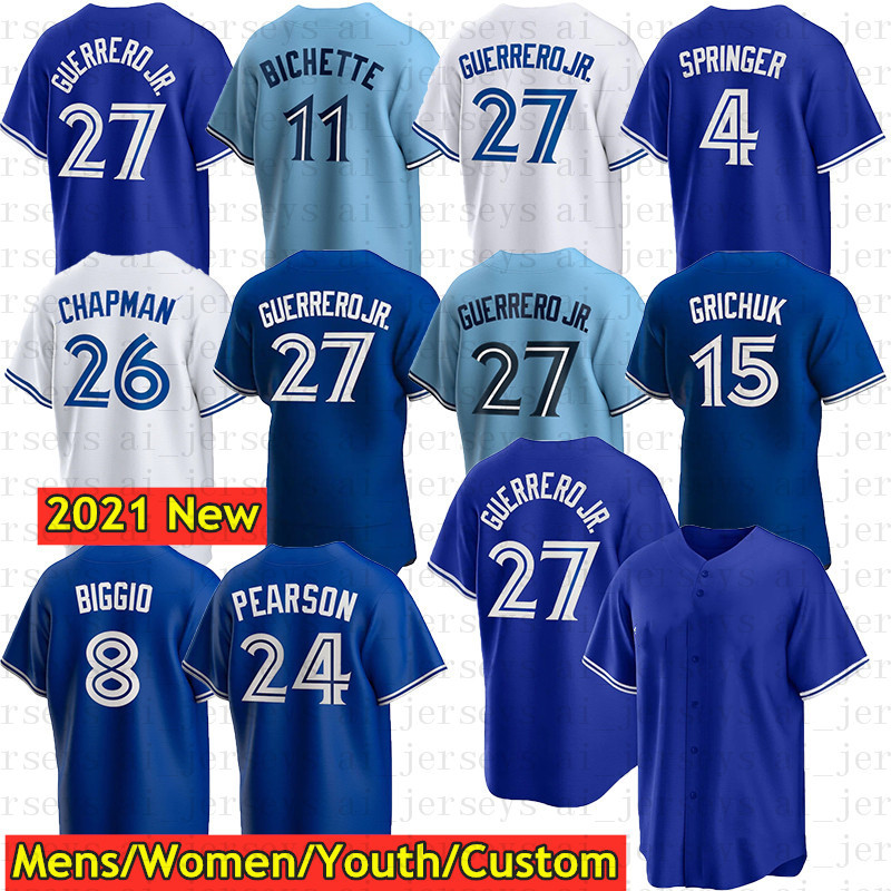 Baseball Jersey 27 Vladimir Guerrero Jr. 11 Bo Bichette George Springer Yusei Kikuchi Cavan Biggio Randal Grichuk Matt Chapman Nate Pearson Hyun-Jin Ryu, Retro
Baseball Jersey 27 Vladimir Guerrero Jr. 11 Bo Bichette George Springer Yusei Kikuchi Cavan Biggio Randal Grichuk Matt Chapman Nate Pearson Hyun-Jin Ryu, Retro