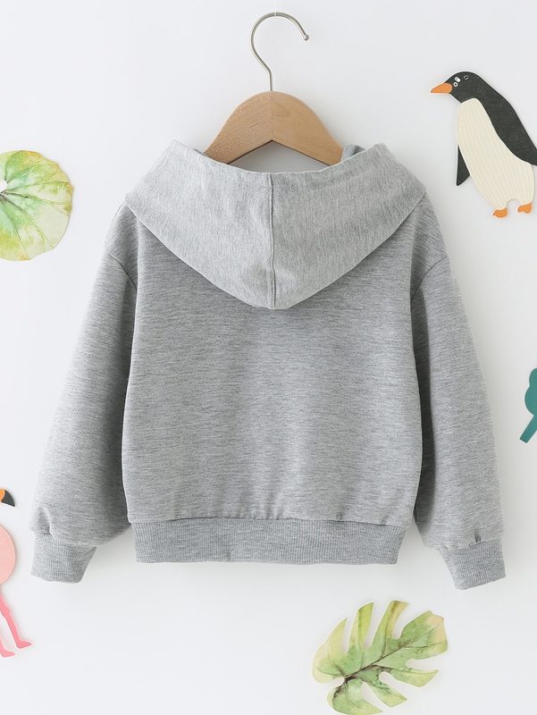 Toddler Boys 1pc Slogan Graphic Drop Shoulder Hoodie SHE