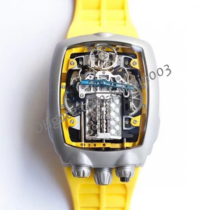 12 styles JACO&CO CAL.V16 Men's Mechanical Watch Tourbi llon 54X44X20mm V16 Engine Skeleton Hand Wind Montre de Luxe, Not sale
12 styles JACO&CO CAL.V16 Men's Mechanical Watch Tourbi llon 54X44X20mm V16 Engine Skeleton Hand Wind Montre de Luxe, Not sale