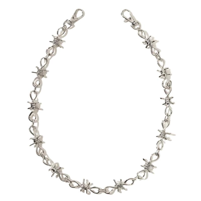 Belts Brambles Shape Dangle Pant Chain Women Single Layer Street Trousers Key Punk Hip-hop Waist Chains Belt For JeansBelts, Black
Belts Brambles Shape Dangle Pant Chain Women Single Layer Street Trousers Key Punk Hip-hop Waist Chains Belt For JeansBelts, Black