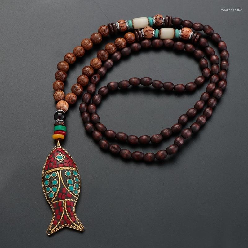 Pendant Necklaces Vintage Handmade Ethnic Horn Fish Necklace Nepal Buddhist Mala Wood Bead Sweater Long Jewelry Lucky GiftPendant
Pendant Necklaces Vintage Handmade Ethnic Horn Fish Necklace Nepal Buddhist Mala Wood Bead Sweater Long Jewelry Lucky GiftPendant