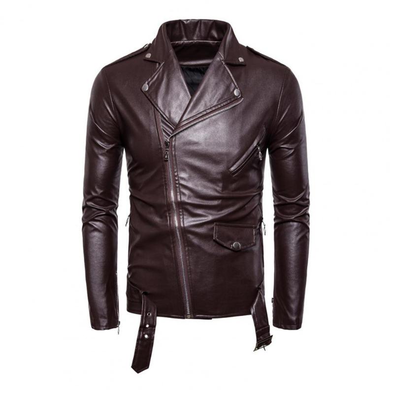 Men's Jackets Faux Leather Men Jacket Turn-down Collar Solid Color Slim Long Sleeve British Zipper Casual Coat Jaqueta MasculinaMen's, Coffee
Men's Jackets Faux Leather Men Jacket Turn-down Collar Solid Color Slim Long Sleeve British Zipper Casual Coat Jaqueta MasculinaMen's, Coffee
