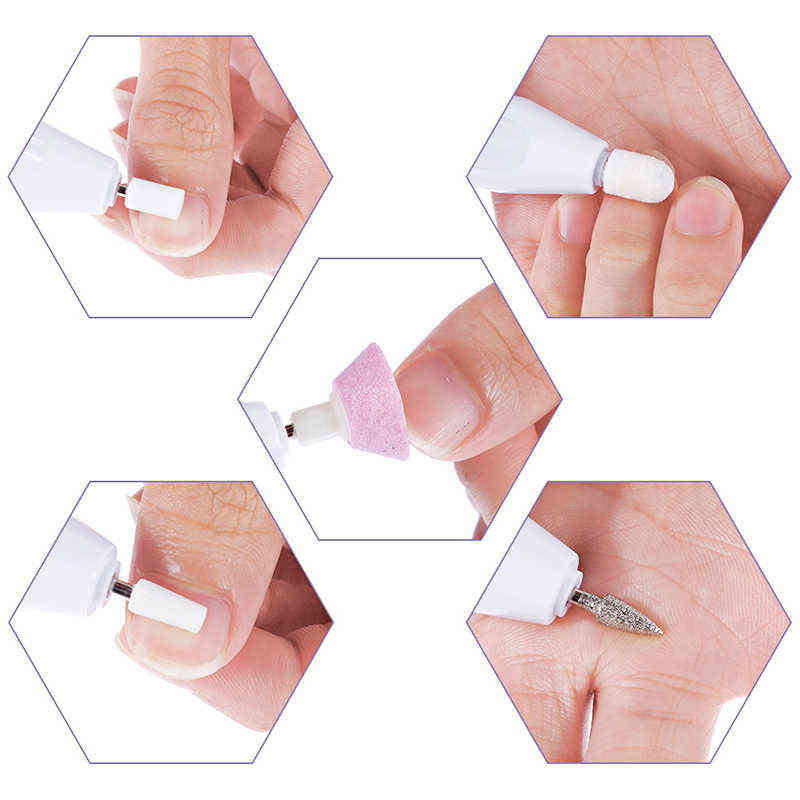 Nail Gel Toy Electric Set Manicure 5 in 1 Machine Drill File Grinder Grooming Kit Buffer Polisher Remover 0328