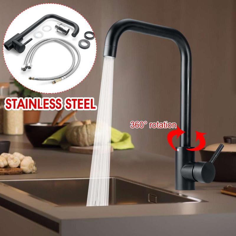 Kitchen Faucets Black Stainless Steel Faucet Sink Water Tap And Cold Single Handle 360 Rotation Shower
Kitchen Faucets Black Stainless Steel Faucet Sink Water Tap And Cold Single Handle 360 Rotation Shower