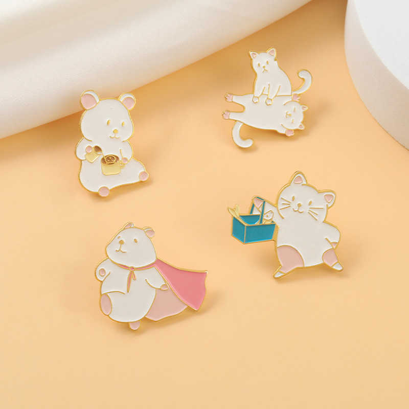 Cute Cat Small Animal Brooch sweet Japanese and Korean Cat Brooch metal badge pin collar pin clothing accessories
Cute Cat Small Animal Brooch sweet Japanese and Korean Cat Brooch metal badge pin collar pin clothing accessories