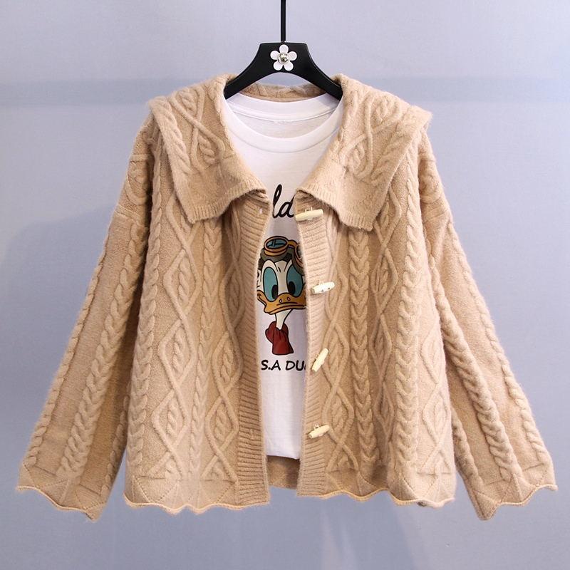 Women's Knits & Tees Sweater Cardigan Jacket Women 2022 Autumn And Winter Clothes Loose Navy Collar Long Sleeve Village Color Knitted Top, White
Women's Knits & Tees Sweater Cardigan Jacket Women 2022 Autumn And Winter Clothes Loose Navy Collar Long Sleeve Village Color Knitted Top, White