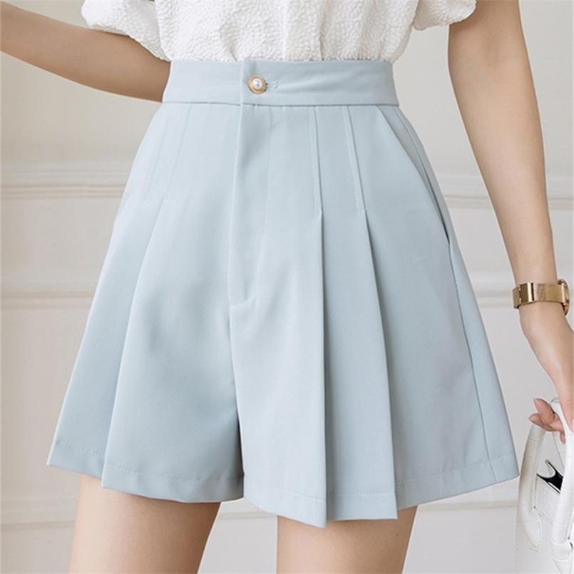 Women's Shorts Folds Summer Casual Formal Shorts Big Girls High Waist Short Fashion Woman Streetwear Short Pants Black 220419
Women's Shorts Folds Summer Casual Formal Shorts Big Girls High Waist Short Fashion Woman Streetwear Short Pants Black 220419