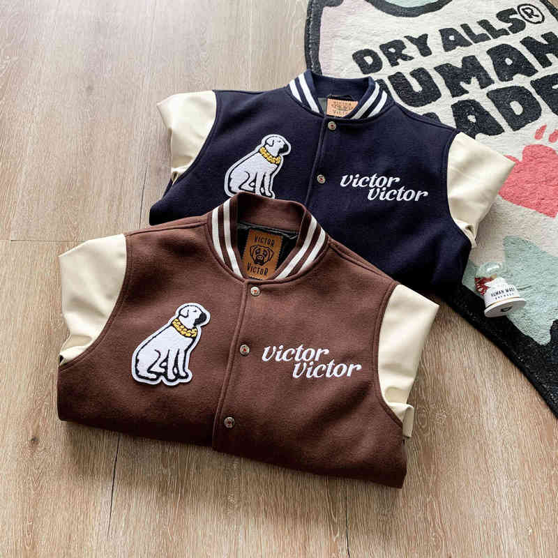 Outlet Nigo Human Made Victor Men Women's Autumn and Winter American Leather Sleeve Baseball Jacket Jun Qkf0 Fashion Brand, Navy
Outlet Nigo Human Made Victor Men Women's Autumn and Winter American Leather Sleeve Baseball Jacket Jun Qkf0 Fashion Brand, Navy