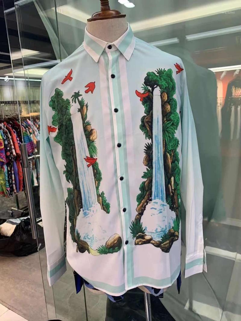 Men's Casual Shirts W1530 Fashion 2022 Runway Luxury European Design Party Style Clothing, Green
Men's Casual Shirts W1530 Fashion 2022 Runway Luxury European Design Party Style Clothing, Green
