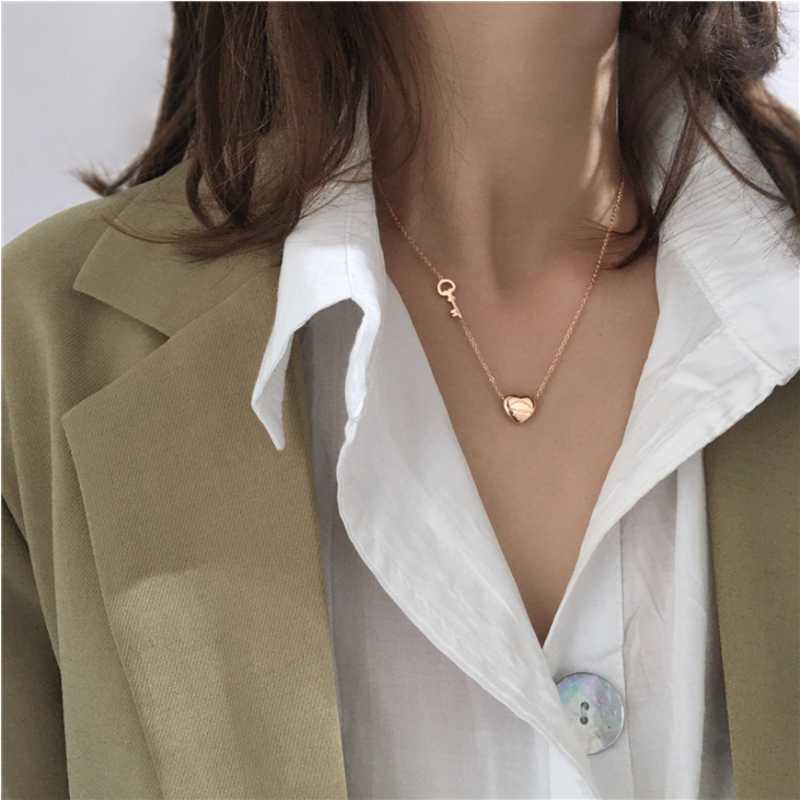 Pendant Necklaces Stainless Steel Fashion Fine Jewelry Minimalism Sweet Couple Key Love Heart Charms Chain Choker For WomenPendant
Pendant Necklaces Stainless Steel Fashion Fine Jewelry Minimalism Sweet Couple Key Love Heart Charms Chain Choker For WomenPendant