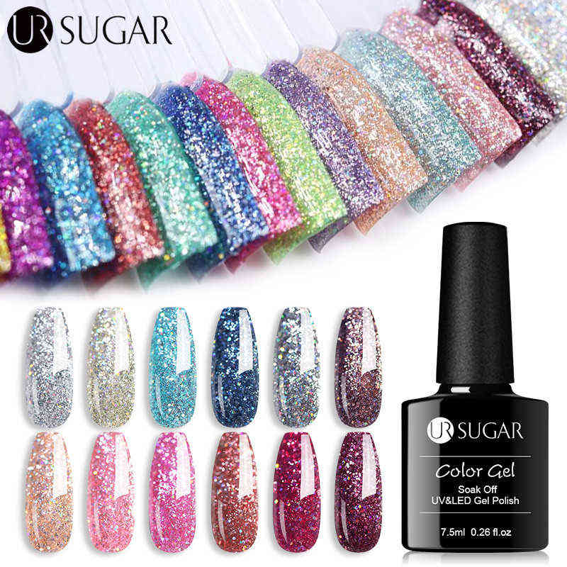 NXY Nail Gel 7 5ml Platinum Uv Polish Colorful Glitter Sequins Varnish Soak Off Led Color Diy 0328