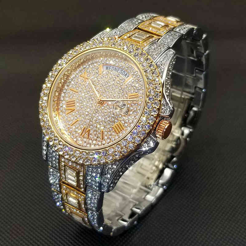 Ice Out Day Date watch For Men Hip Hop Diamond Stainls Steel Watch Male Jewelry Clock Rhinestone Watches Luxury Designe, V320a black
Ice Out Day Date watch For Men Hip Hop Diamond Stainls Steel Watch Male Jewelry Clock Rhinestone Watches Luxury Designe, V320a black