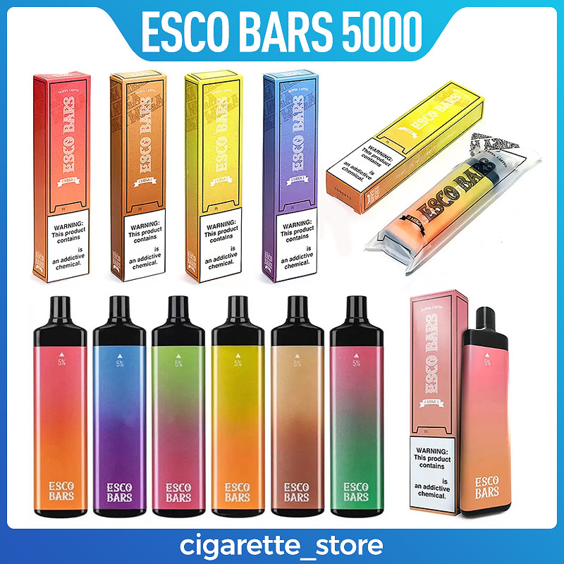 Esco Bars Mega Disposable E cigarettes 5000 Puffs Vape Pen 1000mAh Rechargeable Battery 14ml Prefilled 5% Vapor Mesh Coil Cartridge Device escobar puff elf 1500 vapes
Esco Bars Mega Disposable E cigarettes 5000 Puffs Vape Pen 1000mAh Rechargeable Battery 14ml Prefilled 5% Vapor Mesh Coil Cartridge Device escobar puff elf 1500 vapes