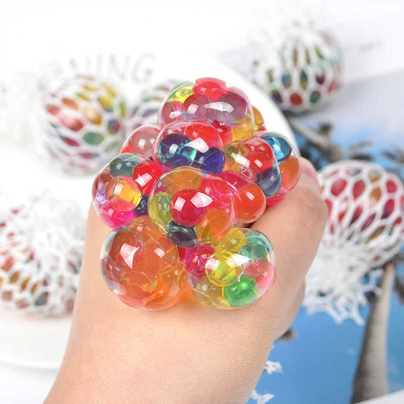 Colorful Beads Mesh 5.0CM Squish Grape Ball Fidget Toy Anti Stress Venting Squishy Balls Squeeze Toys Decompression Anxiety Reliever
Colorful Beads Mesh 5.0CM Squish Grape Ball Fidget Toy Anti Stress Venting Squishy Balls Squeeze Toys Decompression Anxiety Reliever