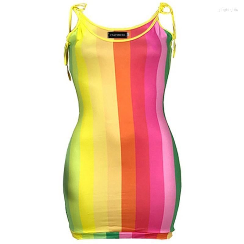 Casual Dresses Women Sexy Spaghetti Strap Tight Summer Off Shoulder Rainbow Stripe Print Mini Club Party Slim Dress Clubwear, Multi
Casual Dresses Women Sexy Spaghetti Strap Tight Summer Off Shoulder Rainbow Stripe Print Mini Club Party Slim Dress Clubwear, Multi