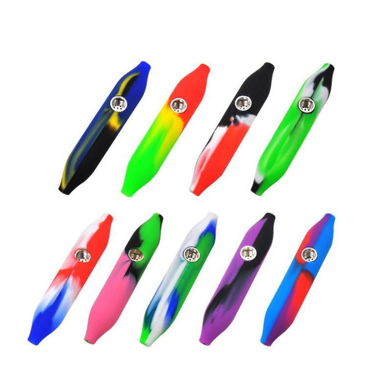 wholesale Mini 4.3inches Silicone Pipe Smoking high quality Tobacco tool with metal Bowl spoon pipes
wholesale Mini 4.3inches Silicone Pipe Smoking high quality Tobacco tool with metal Bowl spoon pipes