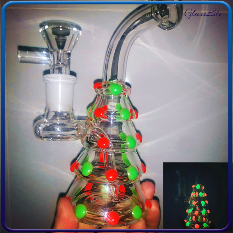Mini Hookahs Glow in Dark Glass Bong Christmas Tree Shape Dab Rig Bongs Luminous Oil Rigs Honeycomb Waterpipes 14mm Male Joint
Mini Hookahs Glow in Dark Glass Bong Christmas Tree Shape Dab Rig Bongs Luminous Oil Rigs Honeycomb Waterpipes 14mm Male Joint