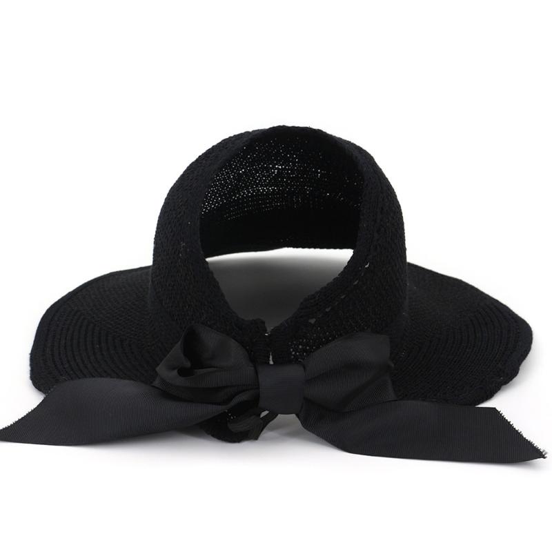 Visors Summer Fashion Women Ladies Visor Caps With Large Bowknot Decor Cotton Knitted Sun Protection Hat Folding Top Air Cap SunhatVisors, Black
Visors Summer Fashion Women Ladies Visor Caps With Large Bowknot Decor Cotton Knitted Sun Protection Hat Folding Top Air Cap SunhatVisors, Black