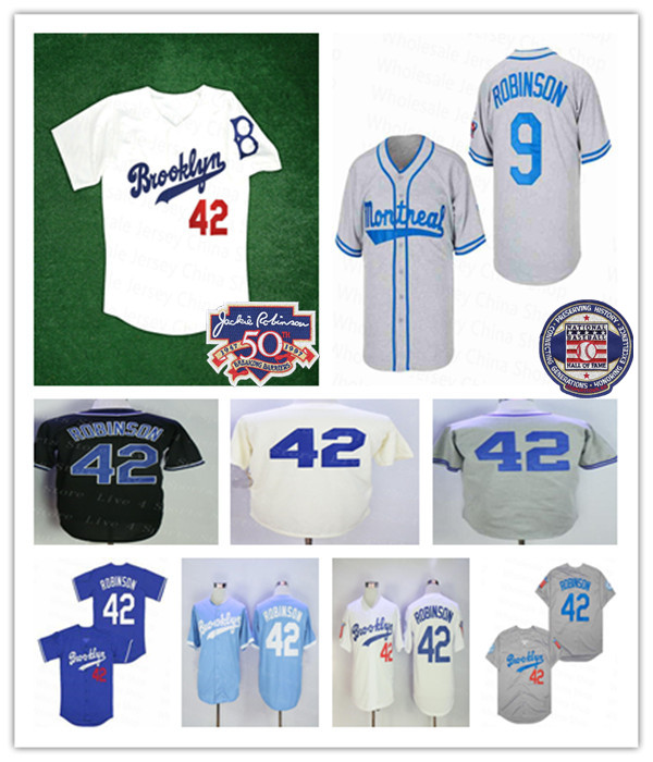 Men 42 Jackie Robinson Baseball Jersey Vintage Montreal Brooklyn LA 1955 Cream White Grey Blue Black Hall Of Fame 50th Stitched Patch Size S-3XL, As pic
Men 42 Jackie Robinson Baseball Jersey Vintage Montreal Brooklyn LA 1955 Cream White Grey Blue Black Hall Of Fame 50th Stitched Patch Size S-3XL, As pic