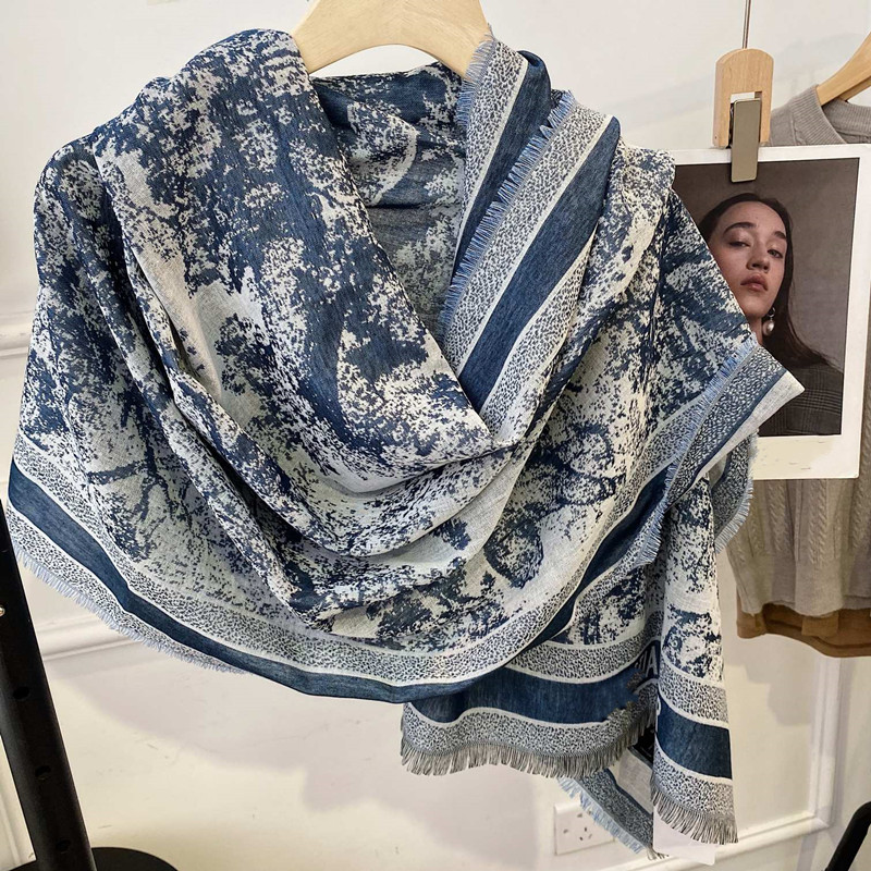 latest 2022 scarves feature animal-print versatile scarves by designers 180-90cm