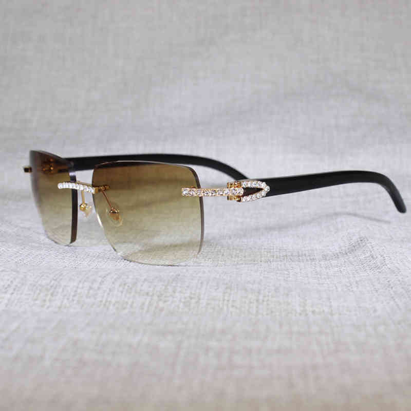 Vintage Rhinestone Natural Horn Rimless Sunglasses Men Wood Sun Glasses Metal Frame Shades for Summer Club Eyewear
Vintage Rhinestone Natural Horn Rimless Sunglasses Men Wood Sun Glasses Metal Frame Shades for Summer Club Eyewear