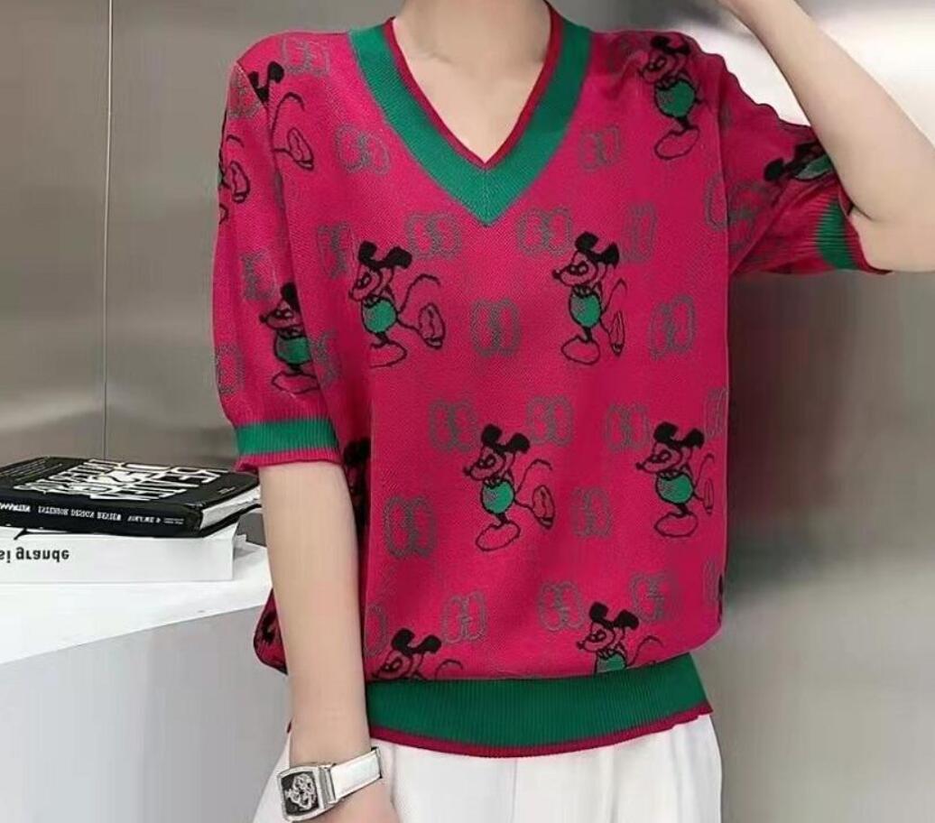 2022GG Women's Knits & Tees Summer Knit Sweater Cardigan Women V-neck Knitting Short Sleeve Tops, 01
2022GG Women's Knits & Tees Summer Knit Sweater Cardigan Women V-neck Knitting Short Sleeve Tops, 01