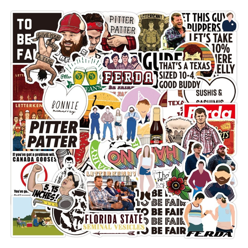 50Pcs Cartoon Comedy TV Show Letterkenny sticker Graffiti Kids Toy Skateboard car Motorcycle Bicycle Sticker Decals Wholesale, Multi colors
50Pcs Cartoon Comedy TV Show Letterkenny sticker Graffiti Kids Toy Skateboard car Motorcycle Bicycle Sticker Decals Wholesale, Multi colors