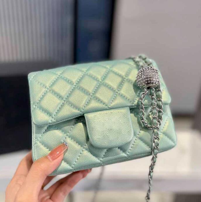 TZ Women's Glitter Mini Flap Bag Quilted Grained Caviar Five Colors French Designer Bags Silver-Tone Metal Chain Shimmer Rhinestone Adjuster Balls Totes 20CM, White
TZ Women's Glitter Mini Flap Bag Quilted Grained Caviar Five Colors French Designer Bags Silver-Tone Metal Chain Shimmer Rhinestone Adjuster Balls Totes 20CM, White