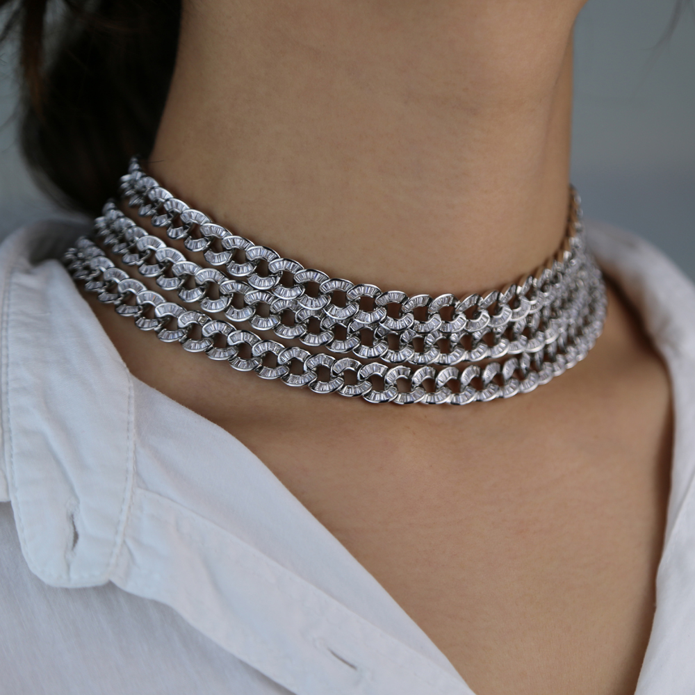 Iced Out Bling Shiny New Cuban Chain Style Necklace Paved White Cz Dainty Jewelry for Men Women Punk Heavy Necklaces Jewelrys
Iced Out Bling Shiny New Cuban Chain Style Necklace Paved White Cz Dainty Jewelry for Men Women Punk Heavy Necklaces Jewelrys
