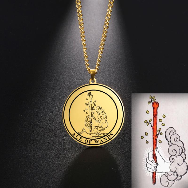 Pendant Necklaces The Wands Tarot Necklace For Men Women Stainless Steel Minor Arcana Cards Jewelry Vintage Supernatural AmuletPendant Penda
Pendant Necklaces The Wands Tarot Necklace For Men Women Stainless Steel Minor Arcana Cards Jewelry Vintage Supernatural AmuletPendant Penda
