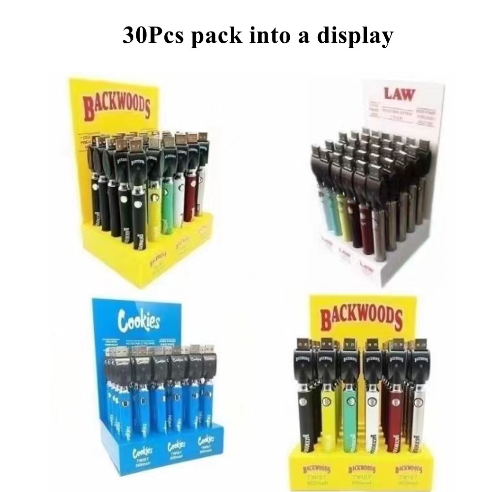 Backwoods Preheat VV Battery 900mAh Bottom Voltage Adjustable Usb Charger Vape Pen Kits For 510 Cartridges 30Pcs A Display Box
Backwoods Preheat VV Battery 900mAh Bottom Voltage Adjustable Usb Charger Vape Pen Kits For 510 Cartridges 30Pcs A Display Box