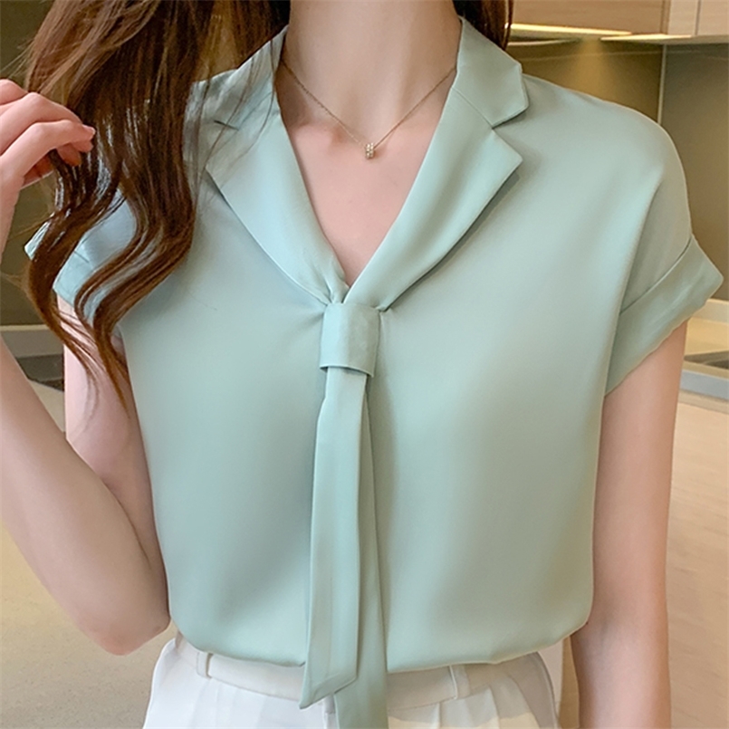 Blusas Blouses Tops Women Short Sleeve Blouse Women Bow V-Neck Chiffon Blouse Shirt Blusas Mujer De Moda Women Shirts E935 220407, White
Blusas Blouses Tops Women Short Sleeve Blouse Women Bow V-Neck Chiffon Blouse Shirt Blusas Mujer De Moda Women Shirts E935 220407, White