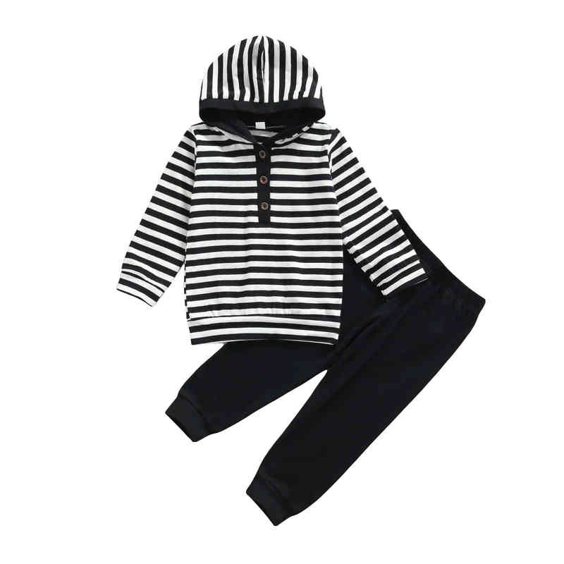 Citgeett Autumn Kids Baby Boys Clothing Set Striped Long Sleeves Hooded Tops Buttons J220712, Red
Citgeett Autumn Kids Baby Boys Clothing Set Striped Long Sleeves Hooded Tops Buttons J220712, Red