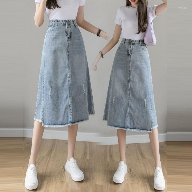 Skirts Denim Skirt Women' 2022 Spring And Autumn Mid Length High Waist A-line Versatile Irregular One-step, See chart
Skirts Denim Skirt Women' 2022 Spring And Autumn Mid Length High Waist A-line Versatile Irregular One-step, See chart
