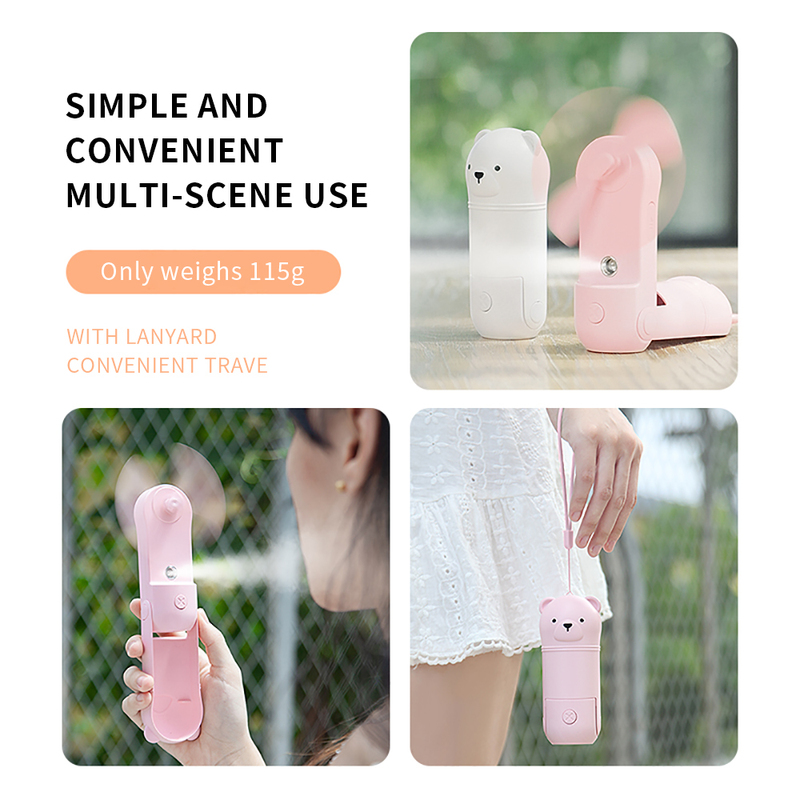 Nano Mist Sprayer Mini Fan Beauty Instrument USB Humidifier Rechargeable Nebulizer Face Steamer Moisturizing Beauty 220711