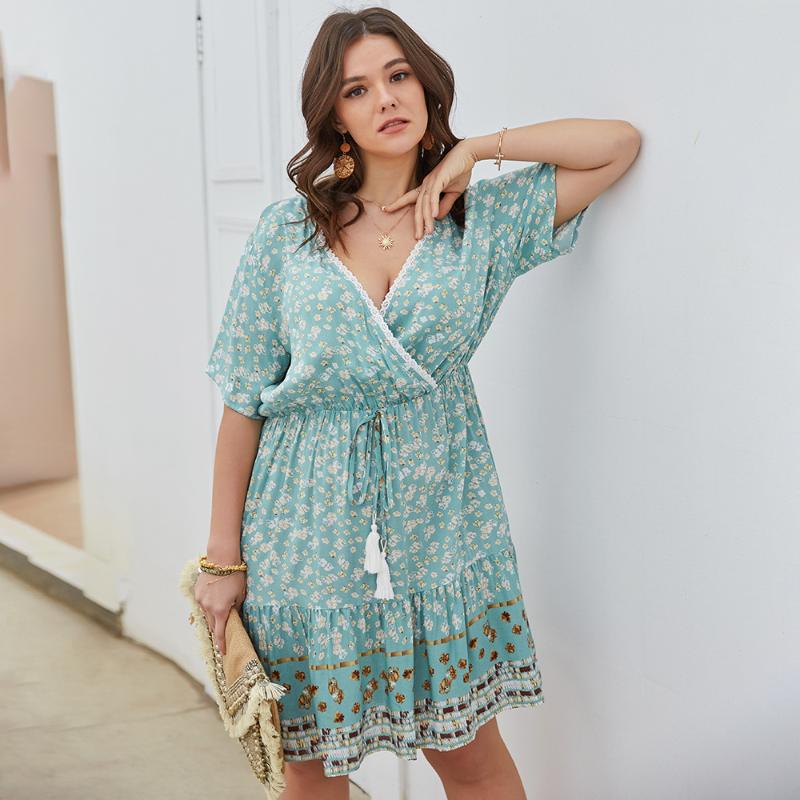 Plus Size Dresses V-Neck Summer Dress Ladies Boho Party Chiffon Female Casual Print Short Sleeve Women 2022 Vestido, Gn
Plus Size Dresses V-Neck Summer Dress Ladies Boho Party Chiffon Female Casual Print Short Sleeve Women 2022 Vestido, Gn