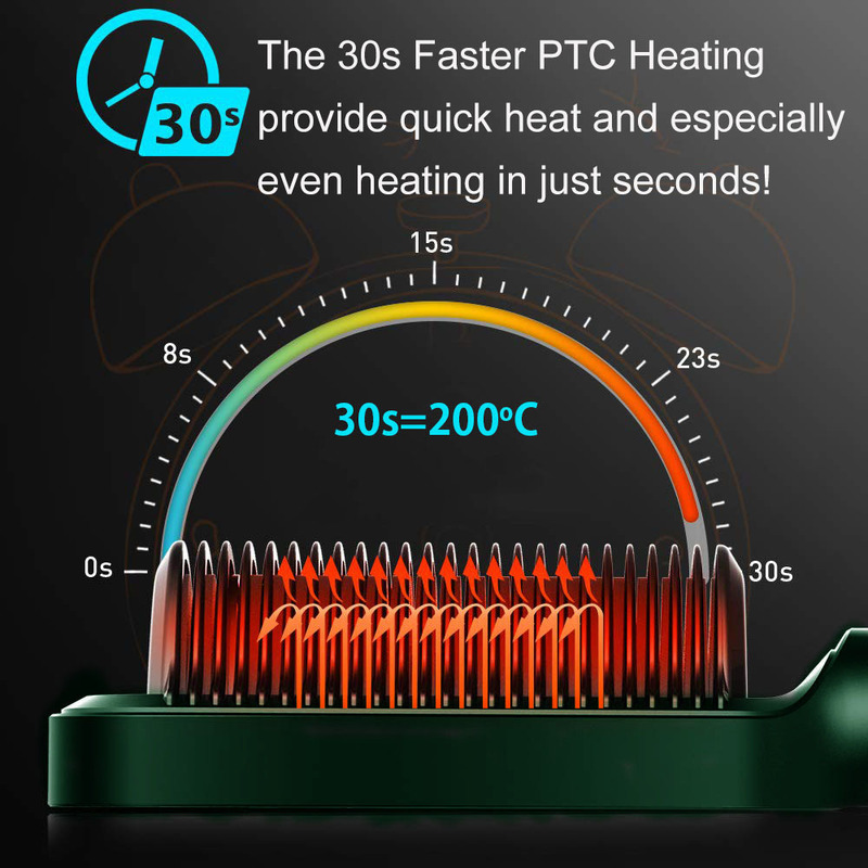 Hair Straightener Brush Anion Straightening Comb Electric Hair Iron Ion Combs Multi Styler Heating Comb Straightener Hair Curler 220623