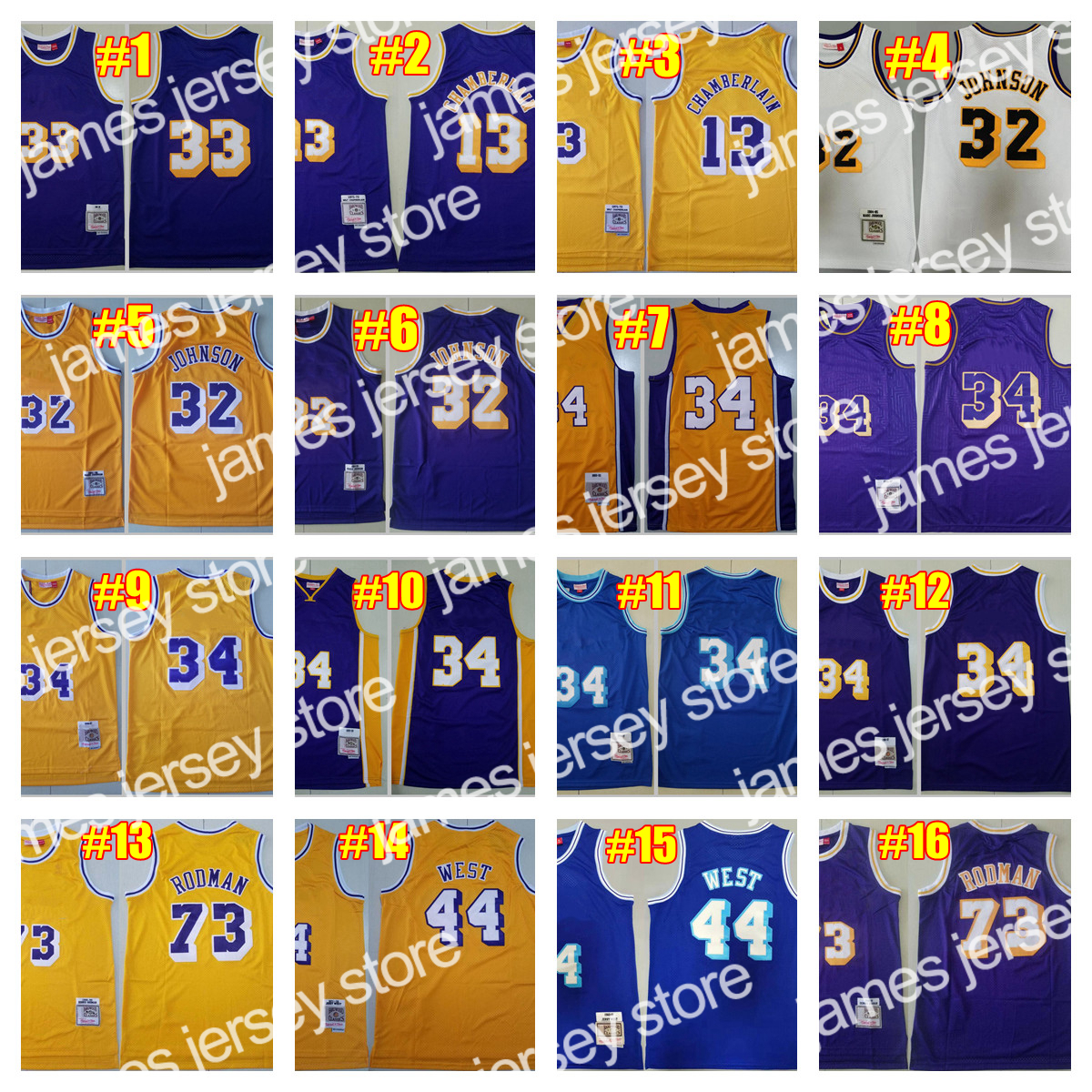 James Mitchell and Ness Basketball Wilt Chamberlain Jersey 13 Johnson Jerry West 44 Dennis Rodman 73 Dikembe Mutombo Carmelo Anthony Allen Iverson, Photo d
James Mitchell and Ness Basketball Wilt Chamberlain Jersey 13 Johnson Jerry West 44 Dennis Rodman 73 Dikembe Mutombo Carmelo Anthony Allen Iverson, Photo d
