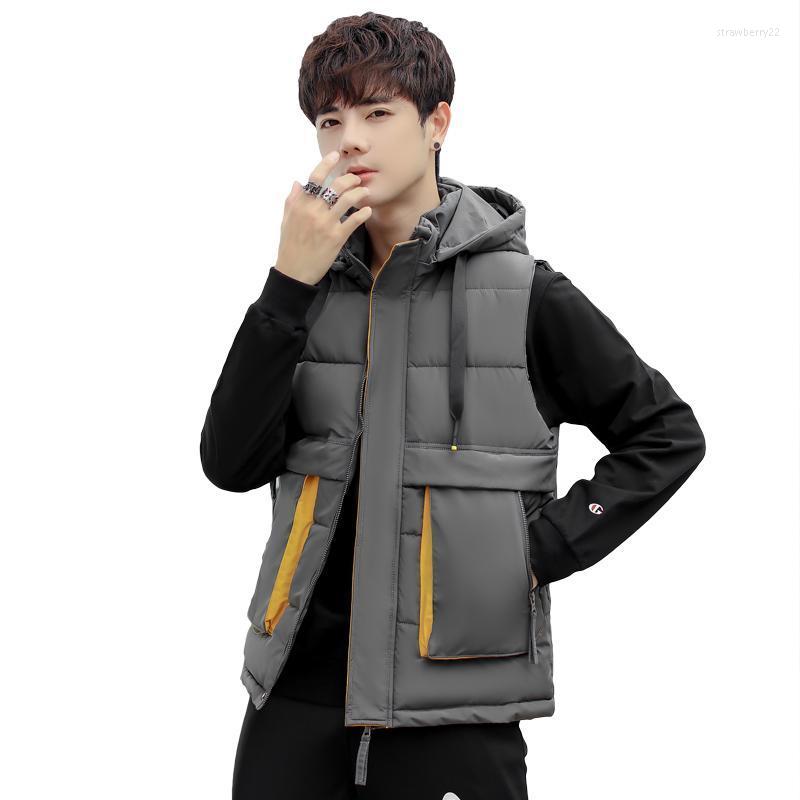 Men's Vests Vest Jacket Autumn And Winter Hooded Big Pockets Coat Thick Sleeveless Hombre Casual Thicken Waistcoat Stra22, Beige
Men's Vests Vest Jacket Autumn And Winter Hooded Big Pockets Coat Thick Sleeveless Hombre Casual Thicken Waistcoat Stra22, Beige
