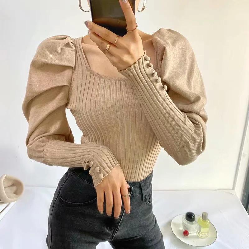 Women's Two Piece Pants Autumn Arrivals Long Puff Sleeve Square Collar Knitted Bodysuits Women Romper 607Women's Women'sWomen's, Black
Women's Two Piece Pants Autumn Arrivals Long Puff Sleeve Square Collar Knitted Bodysuits Women Romper 607Women's Women'sWomen's, Black