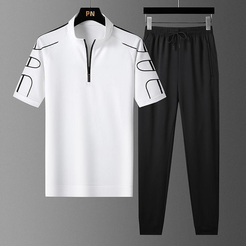 Men's Tracksuits Summer Casual Suit Men's Sports Short Sleeve Shorts Two-piece SetMen's, 001
Men's Tracksuits Summer Casual Suit Men's Sports Short Sleeve Shorts Two-piece SetMen's, 001
