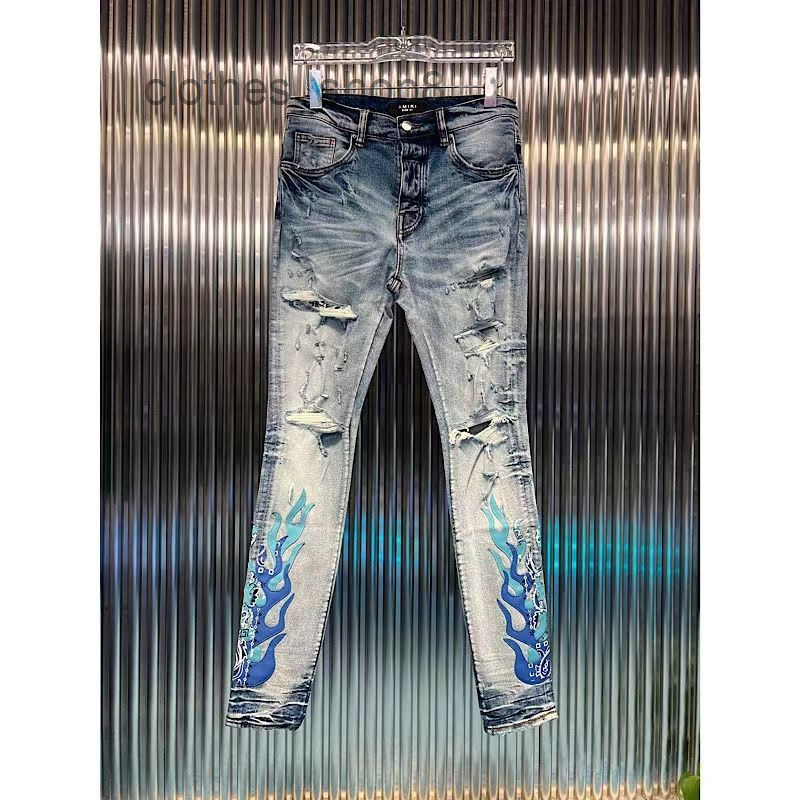 top brand amirs Jeans mens Jeans designer Jean Off cashew blossom flame printing sticker cloth hole worn jeans European and American fashion brand LQ92, Blue
top brand amirs Jeans mens Jeans designer Jean Off cashew blossom flame printing sticker cloth hole worn jeans European and American fashion brand LQ92, Blue