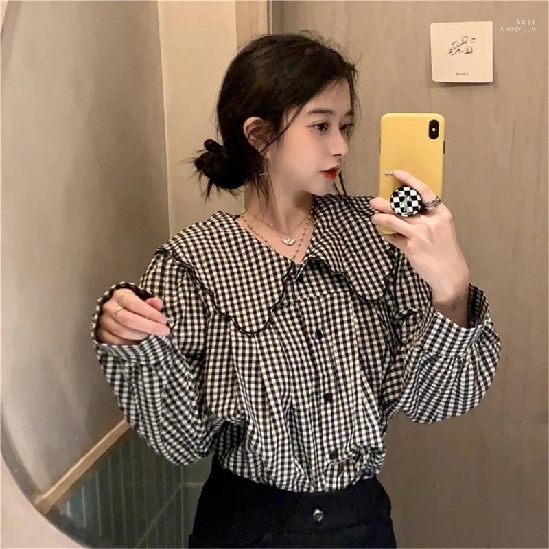 Women' Blouses & Shirts Spring Shirt Womens Lovely Elegant Soft Student Simple Plaid All-Match Chic Tops Peter-Pan-Collar Fashion Vintage C, Black
Women' Blouses & Shirts Spring Shirt Womens Lovely Elegant Soft Student Simple Plaid All-Match Chic Tops Peter-Pan-Collar Fashion Vintage C, Black