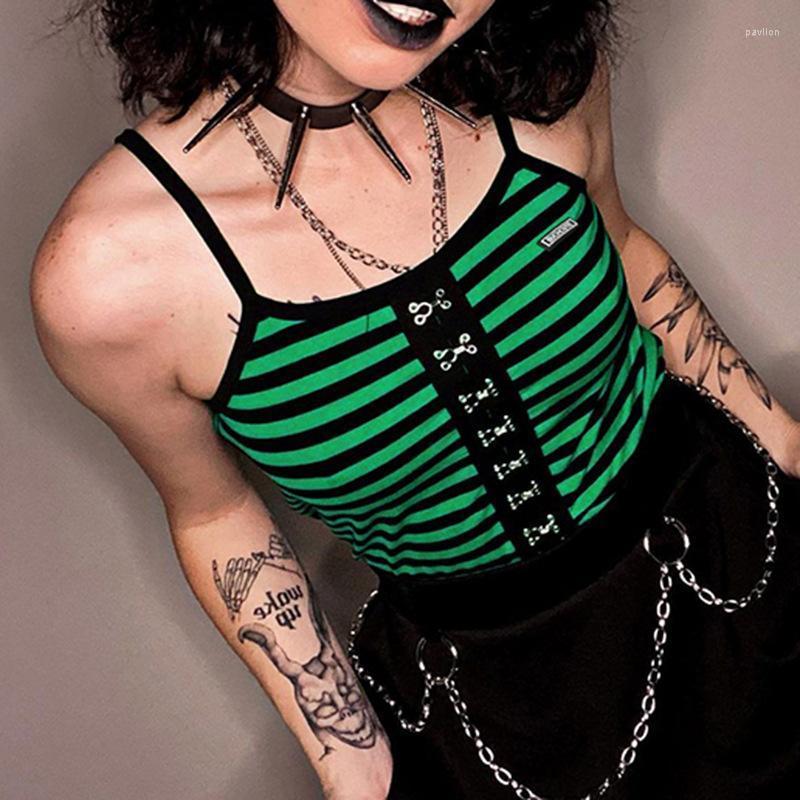 Women' Tanks & Camis Striped Pin Crop Top Y2k Grunge Goth Black Mini Vest Women Basic Punk Camisole Streetwear Korean Tee Summer TopWomen
Women' Tanks & Camis Striped Pin Crop Top Y2k Grunge Goth Black Mini Vest Women Basic Punk Camisole Streetwear Korean Tee Summer TopWomen