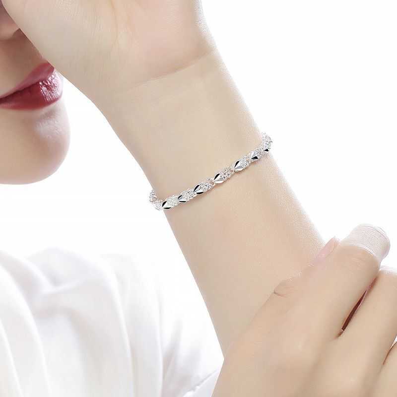heart bracelets 925 Sterling silver Fine chain cuff for women men adjustable high quality fashion popular party jewelry gifts