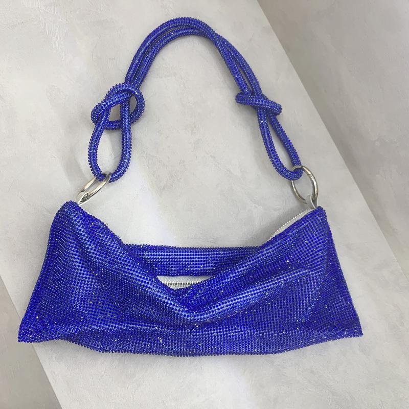 Evening Bags Full Diamond Underarm Bag Rhinestone Bling Shiny Sparkled Fashion Shoulder Simple Handbag Women's BagEvening