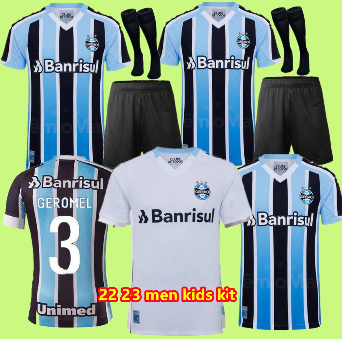 2022 2023 Gremio Soccer Jerey 22 23 Kannemann Luan Azevedo Evrton Geromel Home Away Men Football Shirt Camieta De Futebol, Black
2022 2023 Gremio Soccer Jerey 22 23 Kannemann Luan Azevedo Evrton Geromel Home Away Men Football Shirt Camieta De Futebol, Black