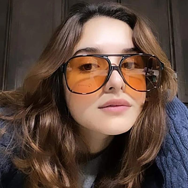 Trends Pilot Womens Sunglasses Vintage Yellow Brand Designer Sunglass Female Oversized Glasses Eyewear Men Shades Uv400
Trends Pilot Womens Sunglasses Vintage Yellow Brand Designer Sunglass Female Oversized Glasses Eyewear Men Shades Uv400