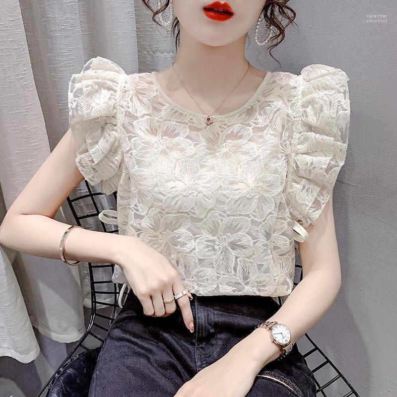 Women' Blouses & Shirts 2022 Summer Women Korean Lace Loose Tops Female Short Sleeve Sleeveless Ladies Floral Pullover Vest H36 Vere22, White
Women' Blouses & Shirts 2022 Summer Women Korean Lace Loose Tops Female Short Sleeve Sleeveless Ladies Floral Pullover Vest H36 Vere22, White